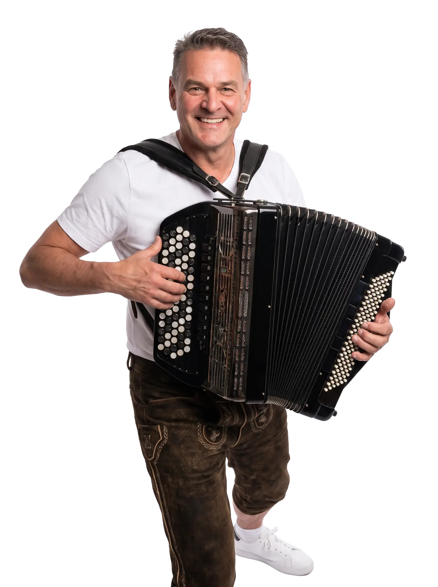Stephan Bohler mit seinem Akkordeon